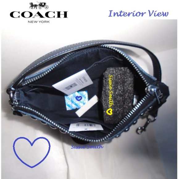 NWT Coach Nolita 19 In Denim with Rivets & Chained Id Case - Picture 4 of 16